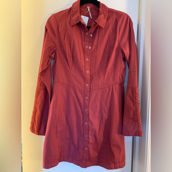 Free People Thea Mini Shirt Dress - Picture 2 of 6